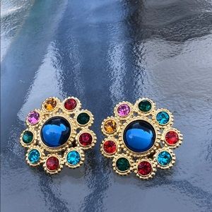 Gold multi colored clip ones